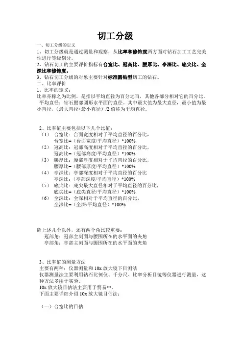 切工分级