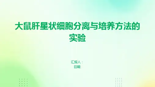大鼠肝星状细胞分离与培养方法的实验