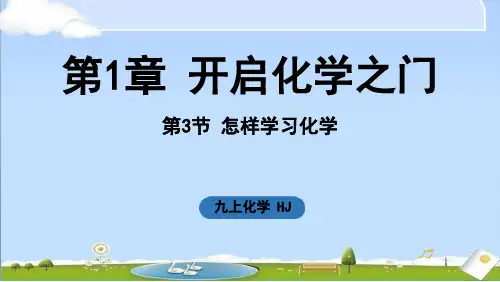 2024年新沪教版九年级上册化学课件 第1章 开启化学之门第3节 怎样学习化学