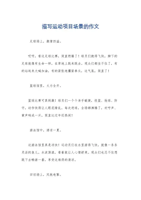 描写运动项目场景的作文