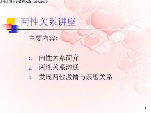 两性关系讲座-PPT课件