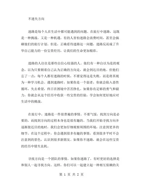 不迷失方向作文范文
