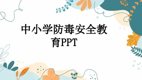 中小学防毒安全教育PPT
