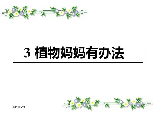 人教(部编版)二年级上册语文《植物妈妈有办法》课件