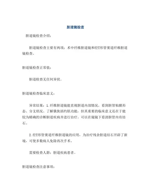 胆道镜检查