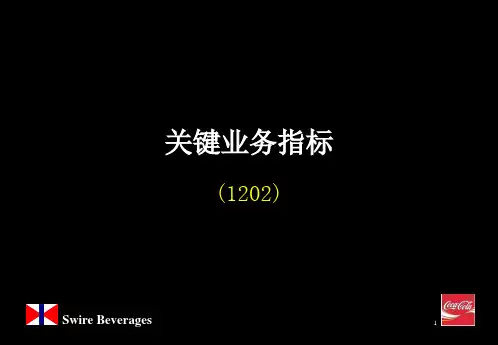 可口可乐的关键业务指标KPI