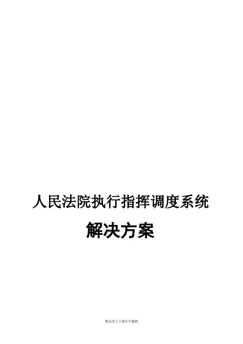 人民法院执行指挥调度系统(完整资料).doc