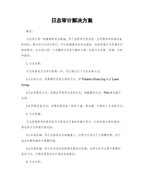 日志审计解决方案