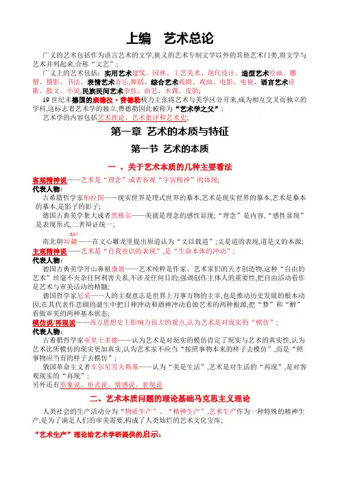 《艺术学概论》彭吉象知识点提要