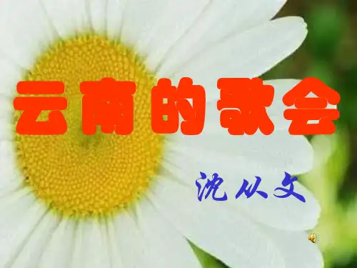 新人教版八年级语文下册《第16课 云南的歌会》课件(共39张PPT)