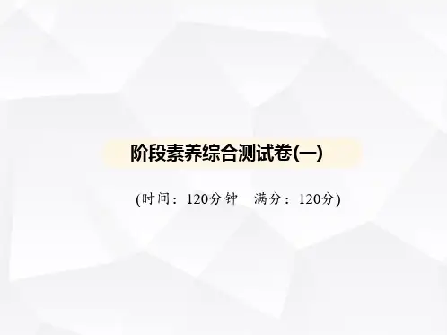 北师大版初中九年级数学上册阶段素养综合测试卷(一)课件