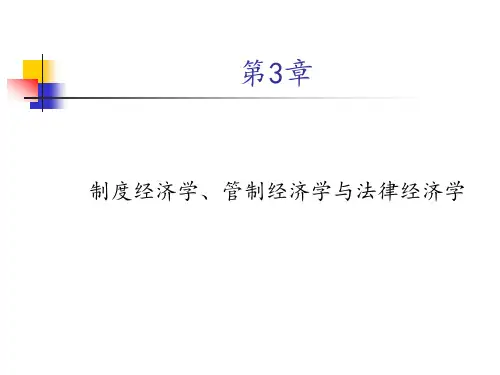 第3章--制度经济学与法律经济学