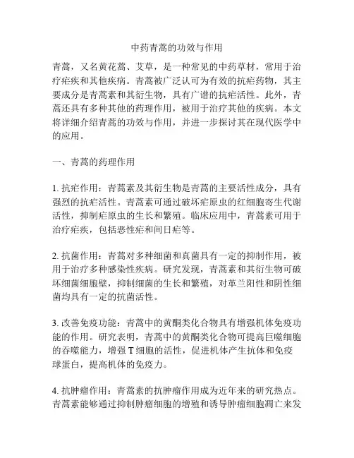中药青蒿的功效与作用