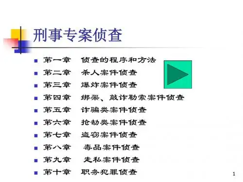 刑事专案侦查