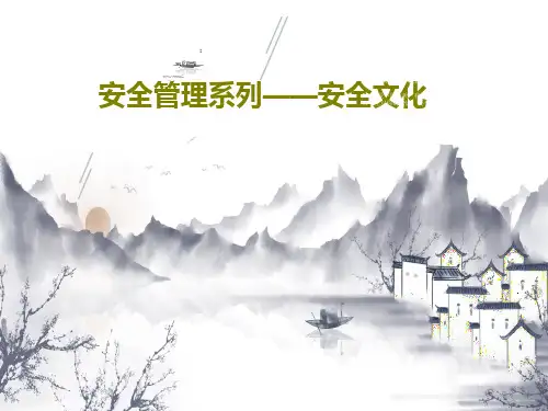 安全管理系列——安全文化PPT70页