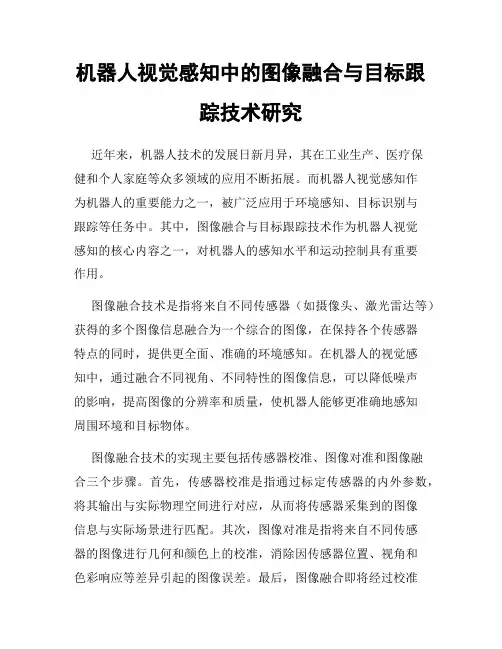 机器人视觉感知中的图像融合与目标跟踪技术研究