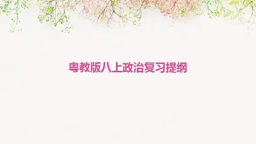 粤教版八上政治复习提纲
