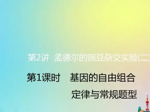 (通用版)2020版高考生物一轮复习第一单元第2讲第1课时基因的自由组合定律与常规题型课件(必修2)