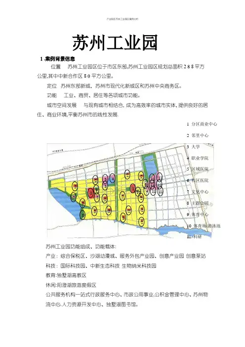 产业园区苏州工业园区案例分析