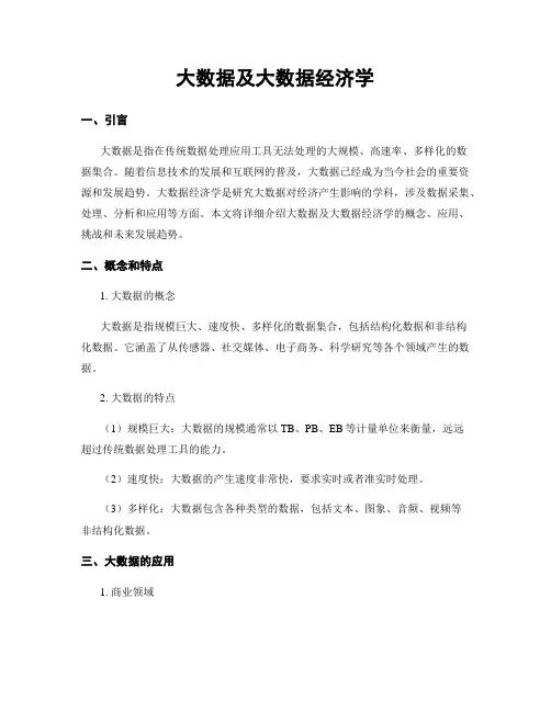 大数据及大数据经济学
