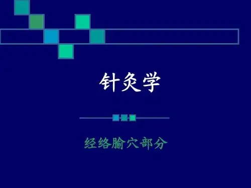 经络腧穴总论