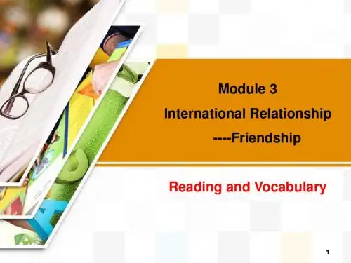 外研版高中英语必修6 Module3 Reading and Vocabulary精品课件