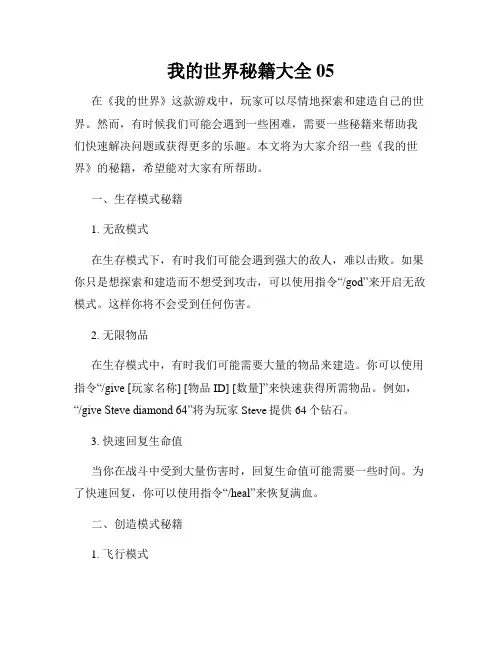 我的世界秘籍大全05