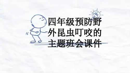 四年级预防野外昆虫叮咬的主题班会课件