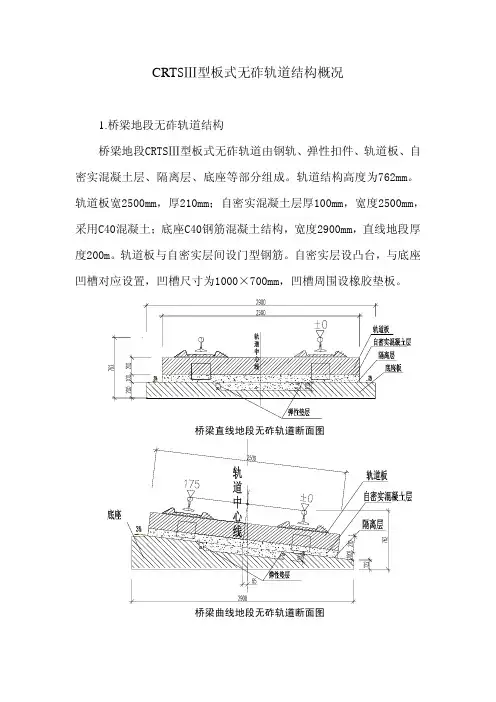 CRTSⅢ型板式无砟轨道结构概况