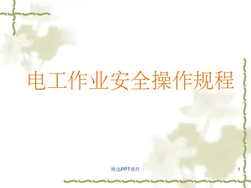 电工作业安全操作规程ppt课件