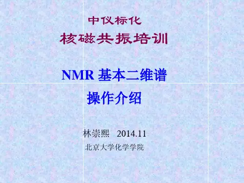 11b. NMR 基本二维谱操作介绍-2014.11