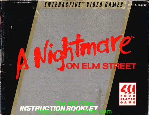 超级任天堂游戏手册 - A NIGHTMARE ON ELM STREET说明书