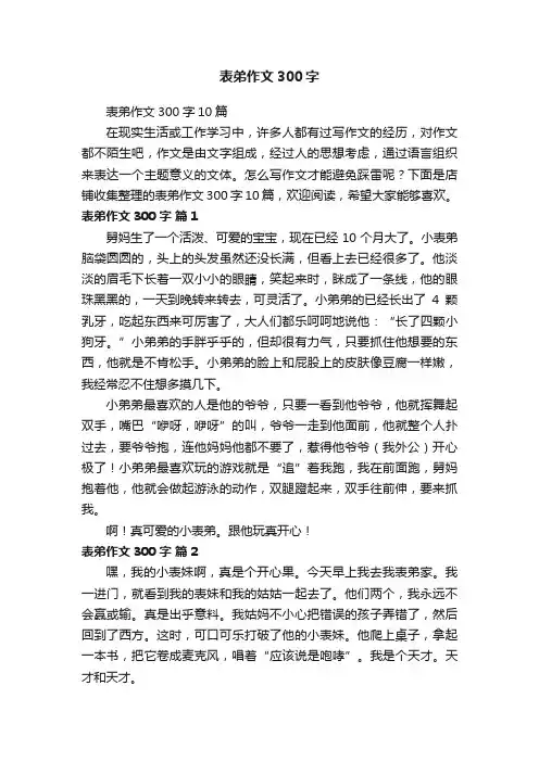 表弟作文300字