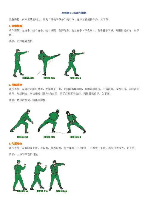 军体拳16式动作图解