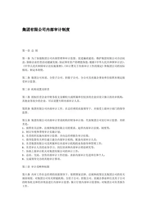 集团有限公司内部审计制度