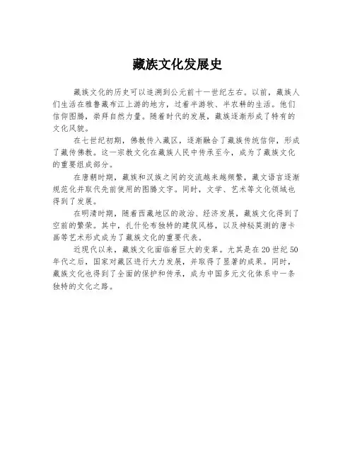 藏族文化发展史