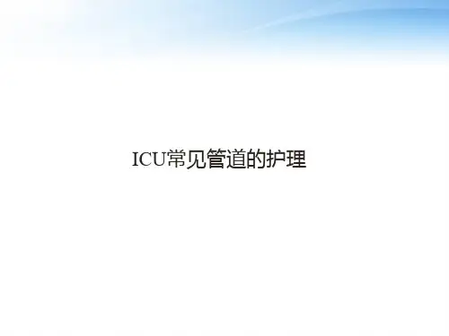 ICU常见管道的护理  ppt课件