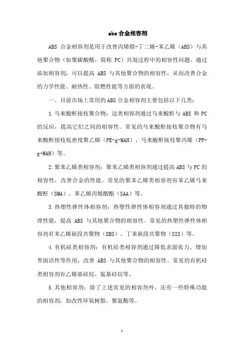 abs合金相容剂