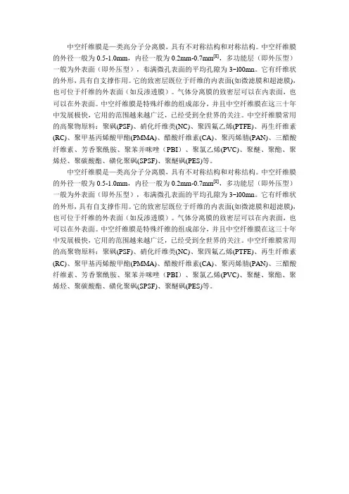 中空纤维膜