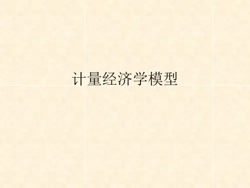 计量经济学模型