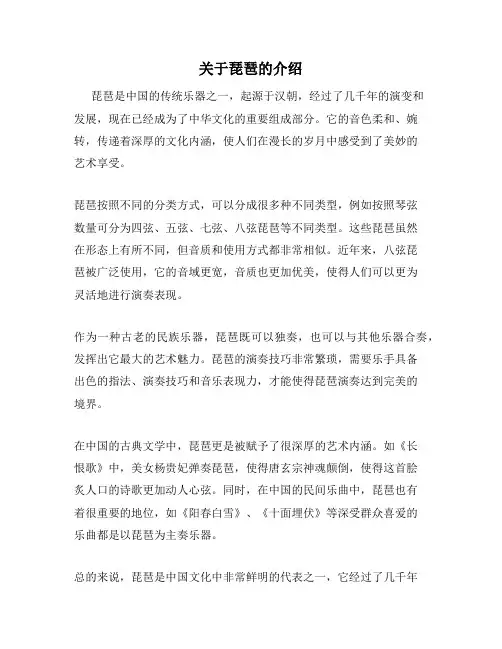 关于琵琶的介绍