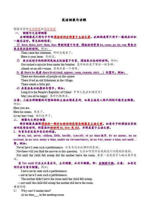 英语倒装句讲解