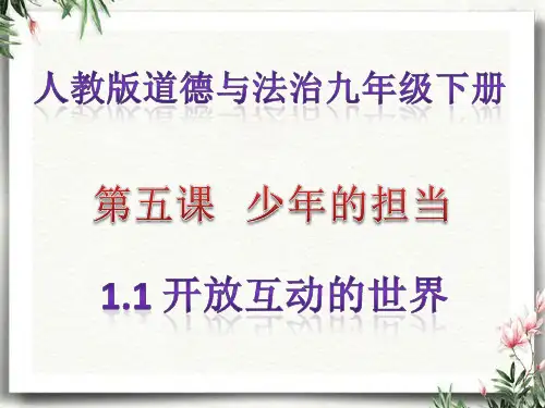 人教版道德与法治九年级下 5.1 走向世界大舞台 复习课件  (共23张PPT)