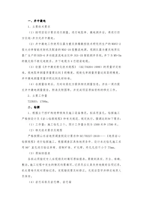 一、井中激电