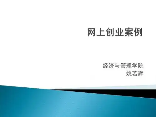 第九讲 网上创业案例分析