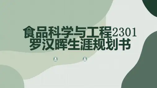 食品科学与工程罗汉晖生涯规划书