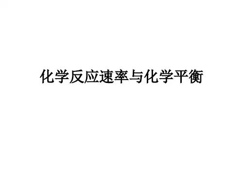 化学平衡与速率