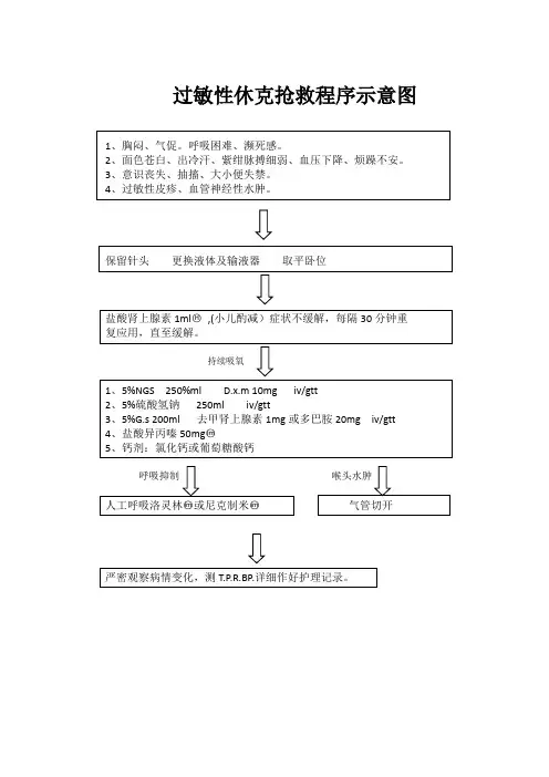 过敏性休克、输液反应抢救程序示意图