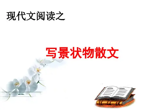写景状物散文题型及解题技巧 ppt课件