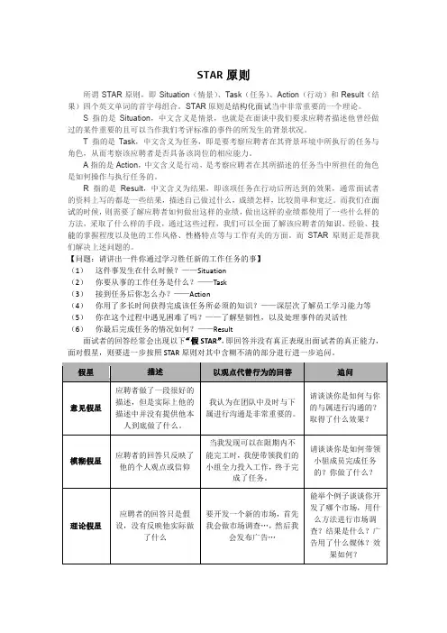 STAR原则